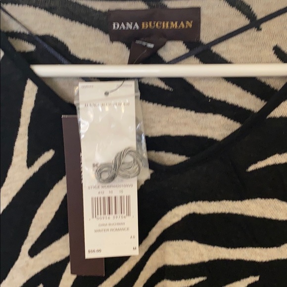 Dana Buchman 3/4 Length Sleeve Sweater- Tan/Black - Picture 2 of 4